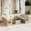 VidaXL Garden Lounge Set with Cushions 10 Pcs, Patio Sofas, Patio Furniture Set, Outdoor Furniture, Beige 3273662