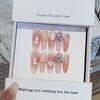 Girls' Pink Atmosphere Kitten French Peach Cocoa Nail Stickers