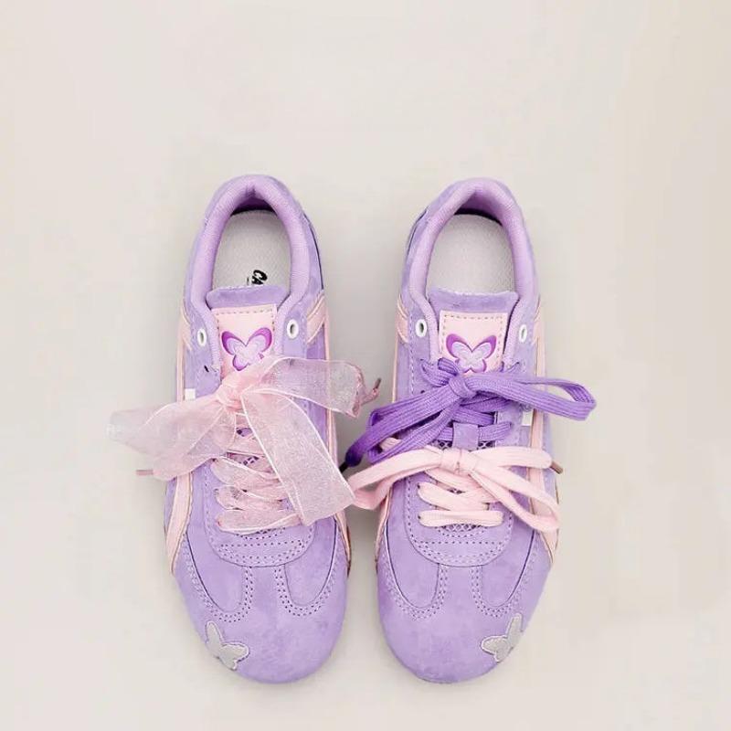 

[серия emoi-lab] Кошачьи и диванные кроссовки-канталупы новые повседневные низкие с тонкой подошвой 35 фиолетовый