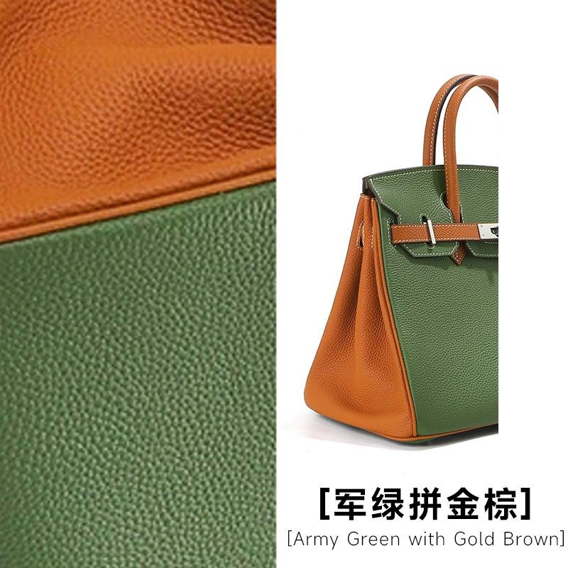 First layer cowhide platinum bag, genuine leather women's bag, large capacity Kelly handbag, women's high-end commuting shoulder messenger bag