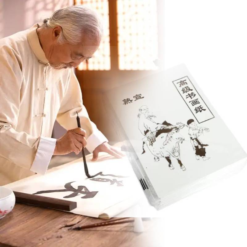 Traditional Chinese Brush Painting Paper Set With Natural Bamboo Material For Art Enthusiasts