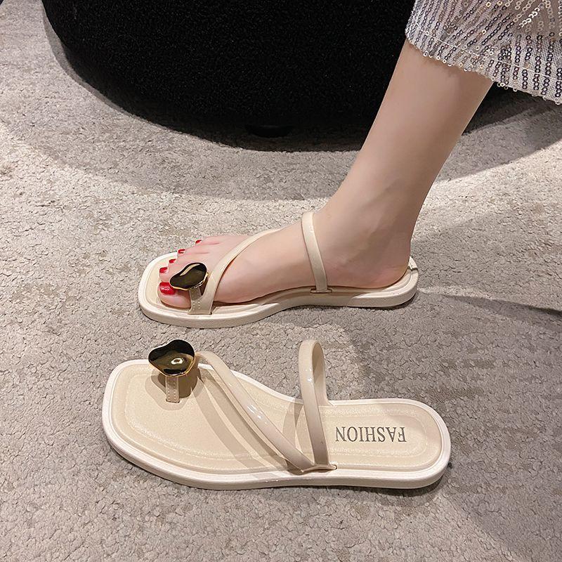 Woman Slippers Outside Shoes for Women on Beach Flat Sandals Promotion Easy Wears Summer Sale Footwear Shoe 2025 Luxury Slides