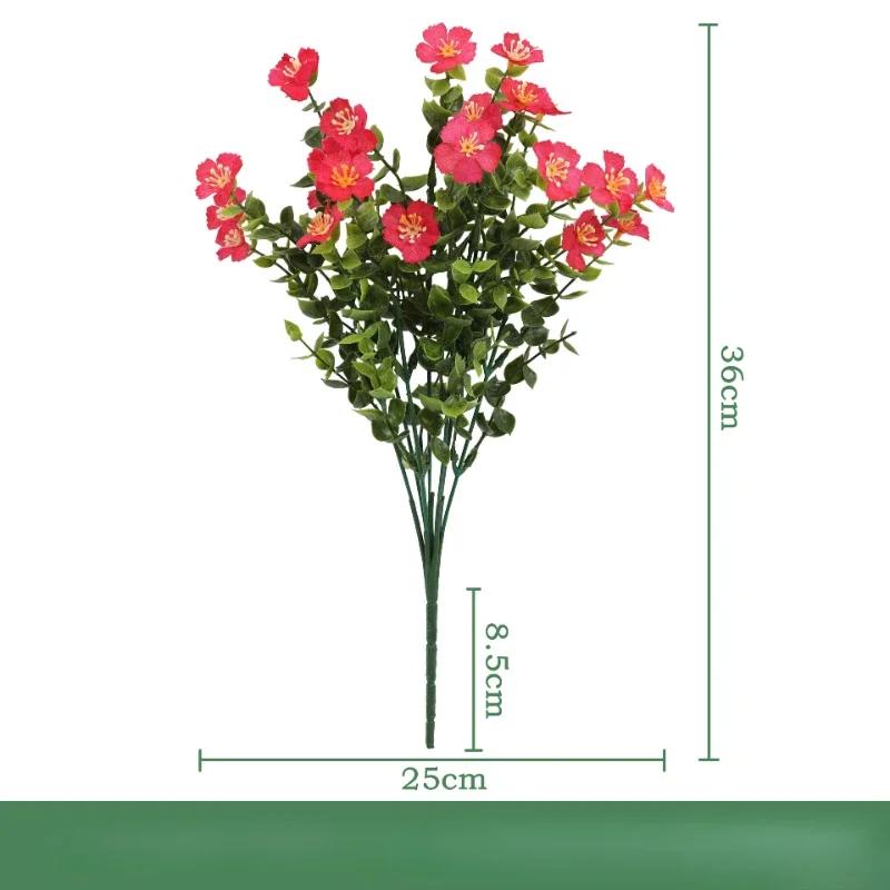 3pcs Simulation Flower Plastic Eucalyptus Leaf Bouquet Restaurant Decoration Artificial Eucalyptus Green Plant Silk Fake Flowers