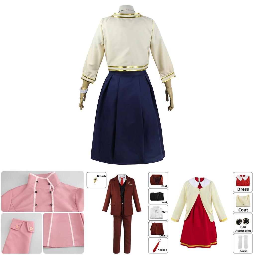 Spy×family Anya Forger Costume Dress Uniform For Kids Perfect For Cosplay And Role Play