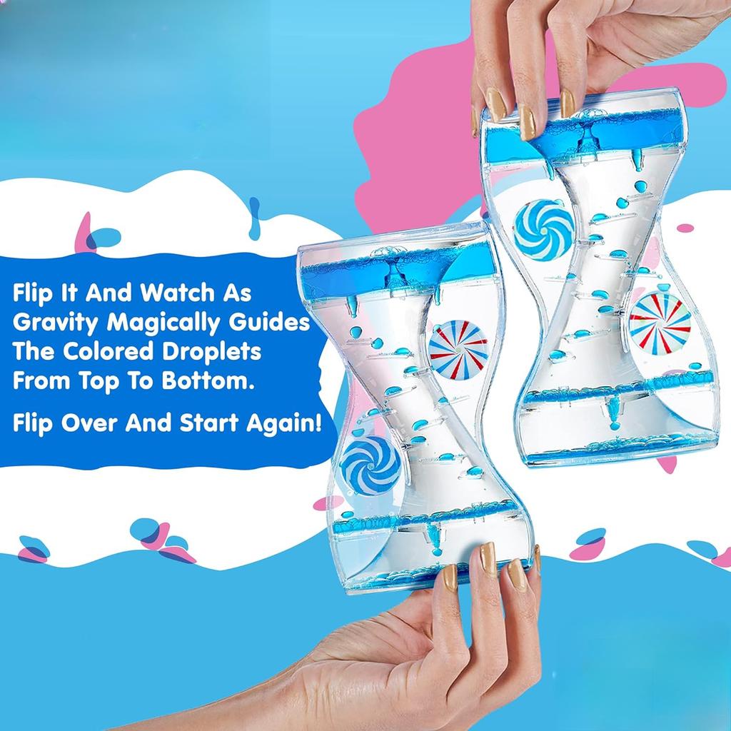 Toys Liquid Motion Bubbler Duple Wheel, Satisfying Toys for Stress, Anxiety Relief, Autism, Fidget Toy Can Be Used As An Office Desk Toy Timer