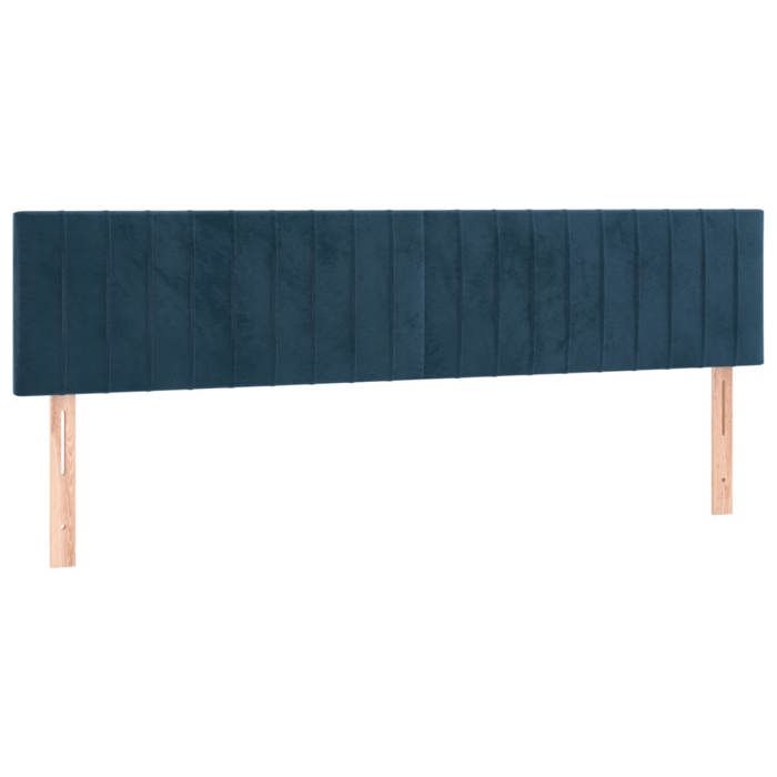 VidaXL 2x Headboards Bedroom Furniture Bed Accessories Single Bed Heads Interior Bed Frame Heads Dark Blue 346296