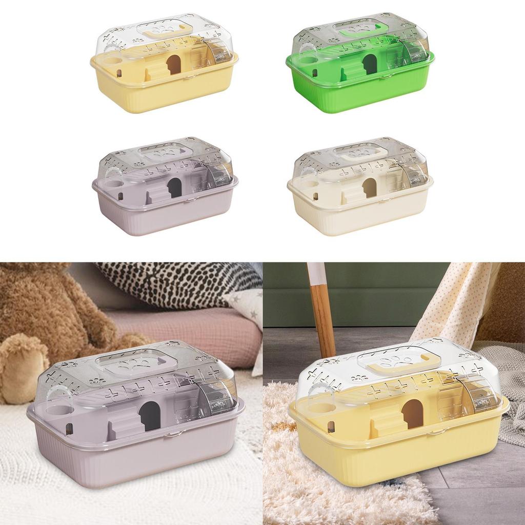 Hamsterkäfig Hamsterhabitat Trinkflasche mit Laufrad mit Griffdesign Haustier Bewegung Spielhaus für Mäuse Ratte