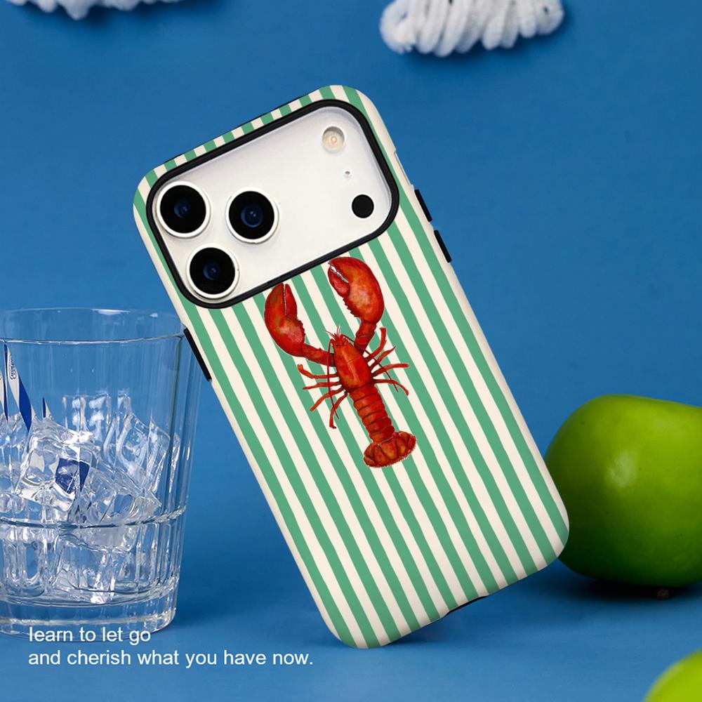 

Lobsters Vintage striped design Phone Case Film shell For iPhone 17 16e 16 15 14 13 12 Pro Max Plus XS iPhone 12 Pro