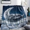 Sleeping clouds small animals Print Flannel Blanket,High quality Comfortable for All Seasons,Home Decor,Warmth and Comfort,Perfect for Christmas Gifts