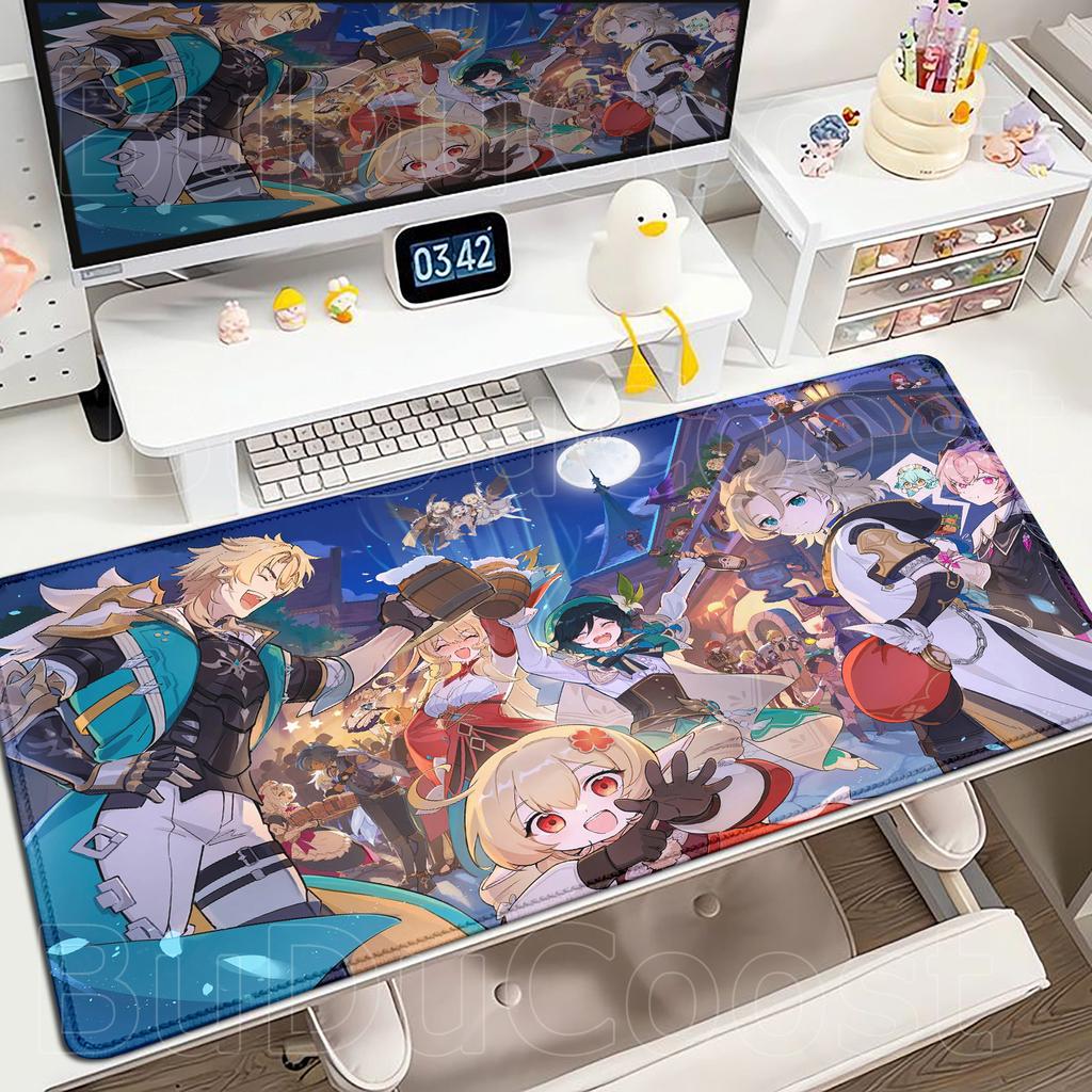 Nowa podkładka na biurko Genshin Impact Anime Gaming Fajny Varka Podkładka pod mysz do gier Zablokowana krawędź Antypoślizgowa gumowa Mata do gry Biurowa Klawiatura Podkładka pod mysz