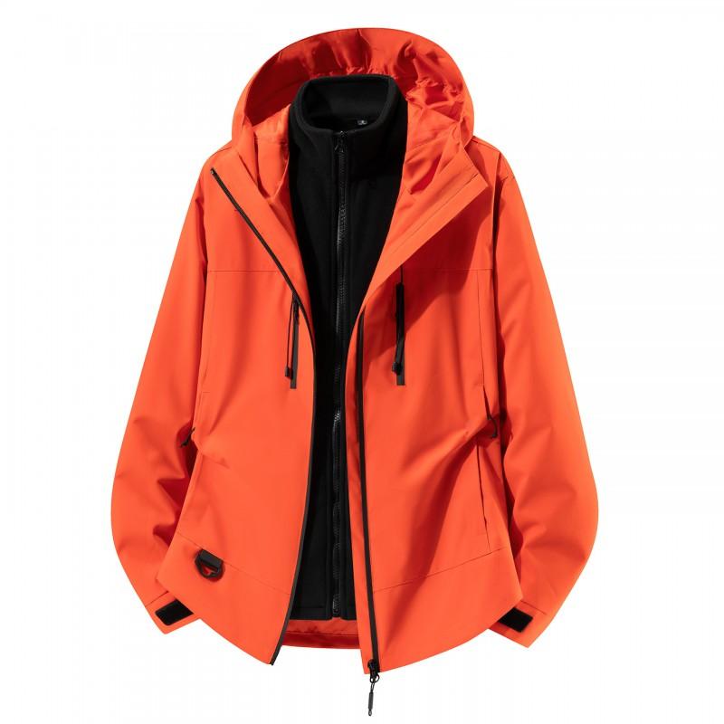 3-in-1 Detachable Windproof Waterproof Hiking Jacket Men Women Lightweight Outdoor Shell With Fleece Liner Fall Winter