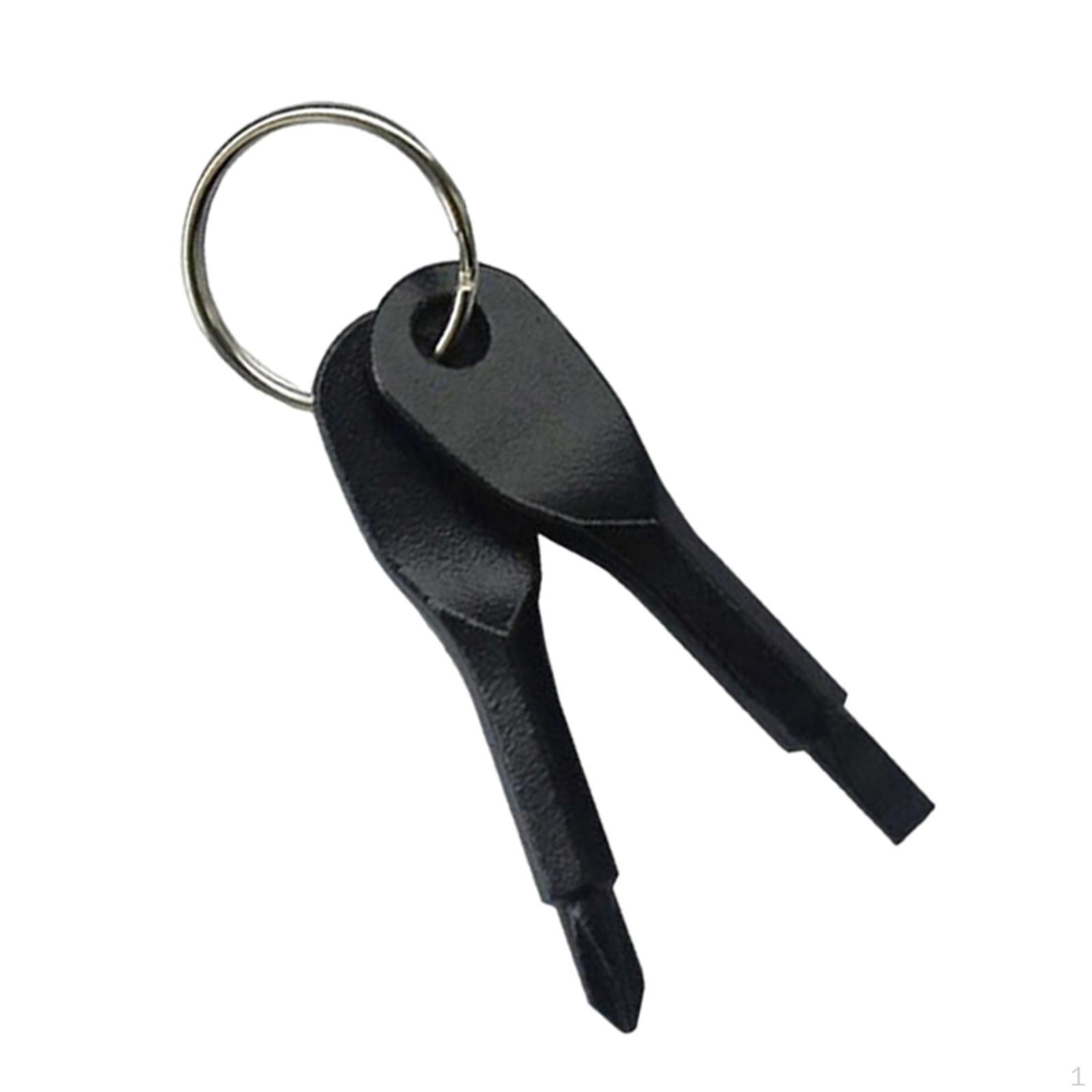 Portable Screwdriver Set, Flathead and Screwdriver, Stainless Steel Key Chain for