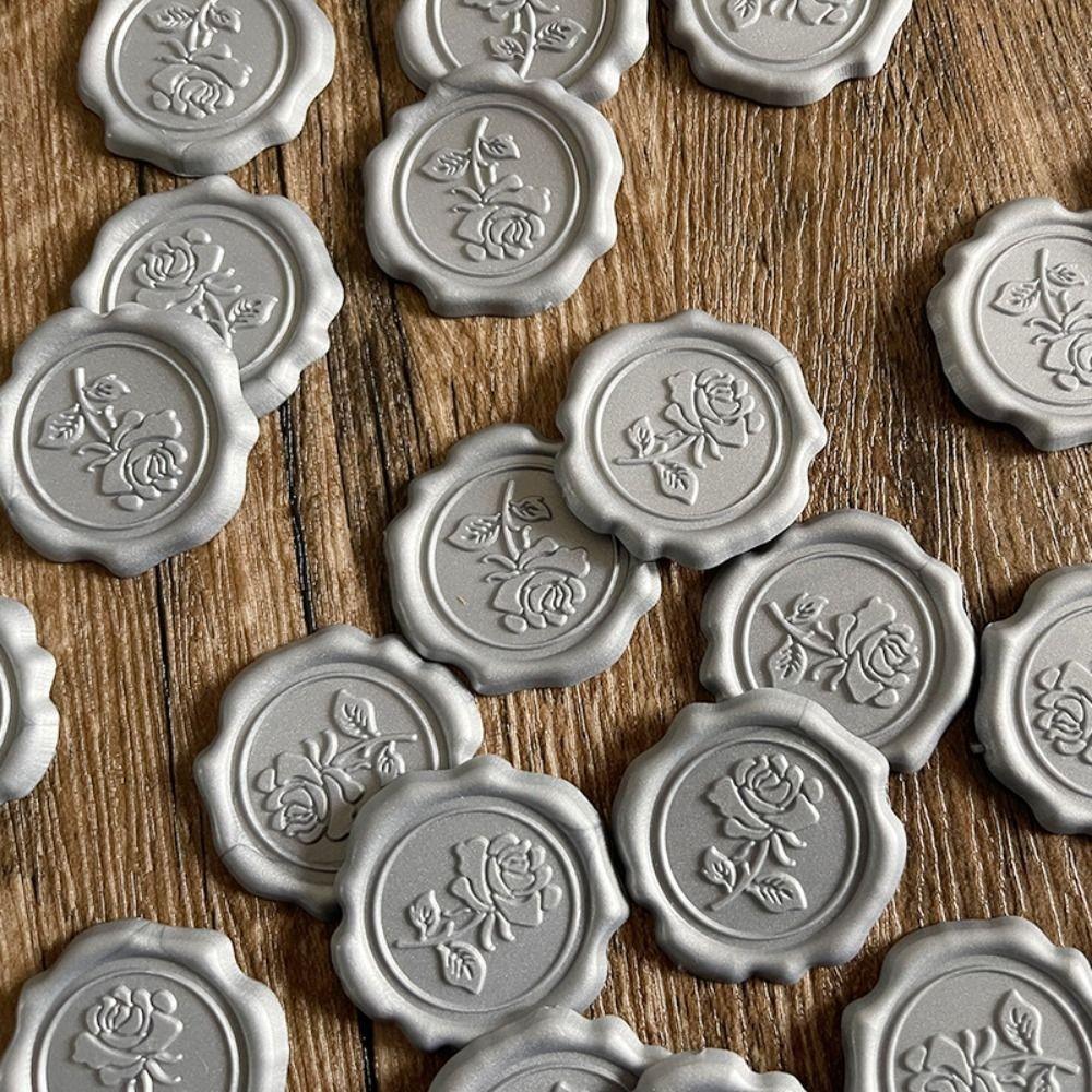 10 ks Personalizovaných samolepek s voskovou pečetí Nádherné DIY samolepky na svatební oznámení Kulaté samolepicí samolepky na pečetění obálek