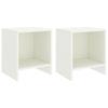 Day and Night - Day and Night Nightstands 2 Units White Pine Wood 35x30x40 Cm