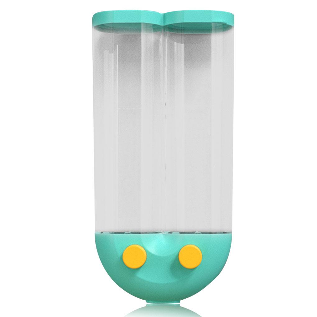 

Зерновой дозатор Контейнер Настенный резервуар для хранения продуктов питания Контейнеры Коробка Кухня Двойные бункеры Коробка Прозрачное окно Рис Зерновая банка