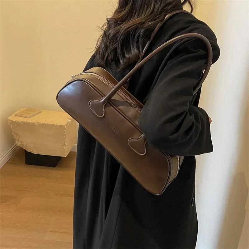 PU Shoulder Bags Baguette for Women  Simple and Versatile Luxury Handbag Sense  Popular Fashion  High Quality