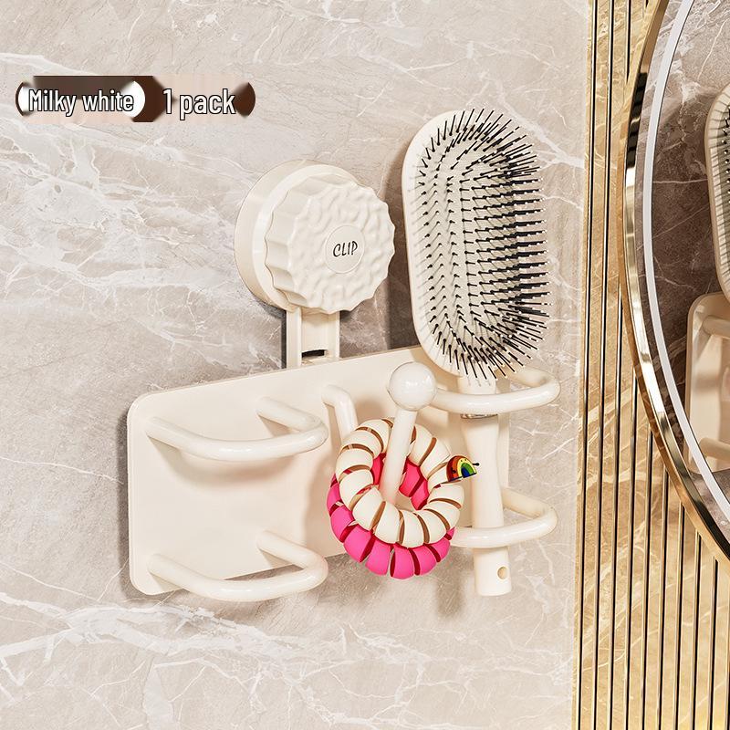 Wall-Mounted No-Drill Bathroom Comb Storage Box