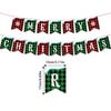 Christmas Theme Letter Snowman Sock Pattern Paper Banner Props Decoration
