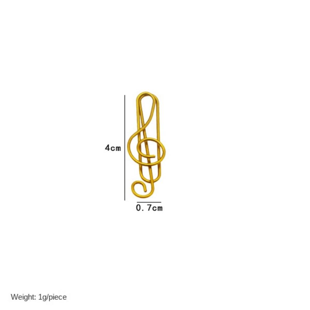 20PCS/Set Durable Music Shape Paper Clips Music Note Music Note Shaped Paper Clip  Books