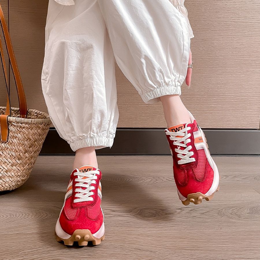 Dad Shoes Women's Platform German Training Forrest Gump Shoes Women's New Autumn Versatile Casual Waffle Shoes