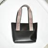 THEATRE PRODUCTS Synthetic Leather JQ Tape Tote Bag, Medium, Free Size, Black, BL191199