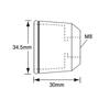 POSH FAITH Motorcycle Accessories Middleweight Bar End Outer M8 Only, Type, Black, 032879-06-10