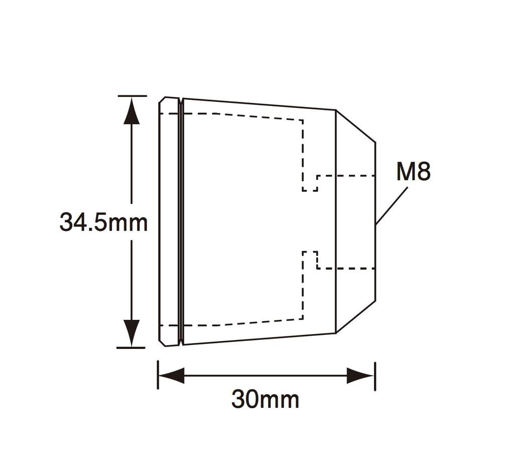 POSH FAITH Motorcycle Accessories Middleweight Bar End Outer M8 Only, Type, Black, 032879-06-10