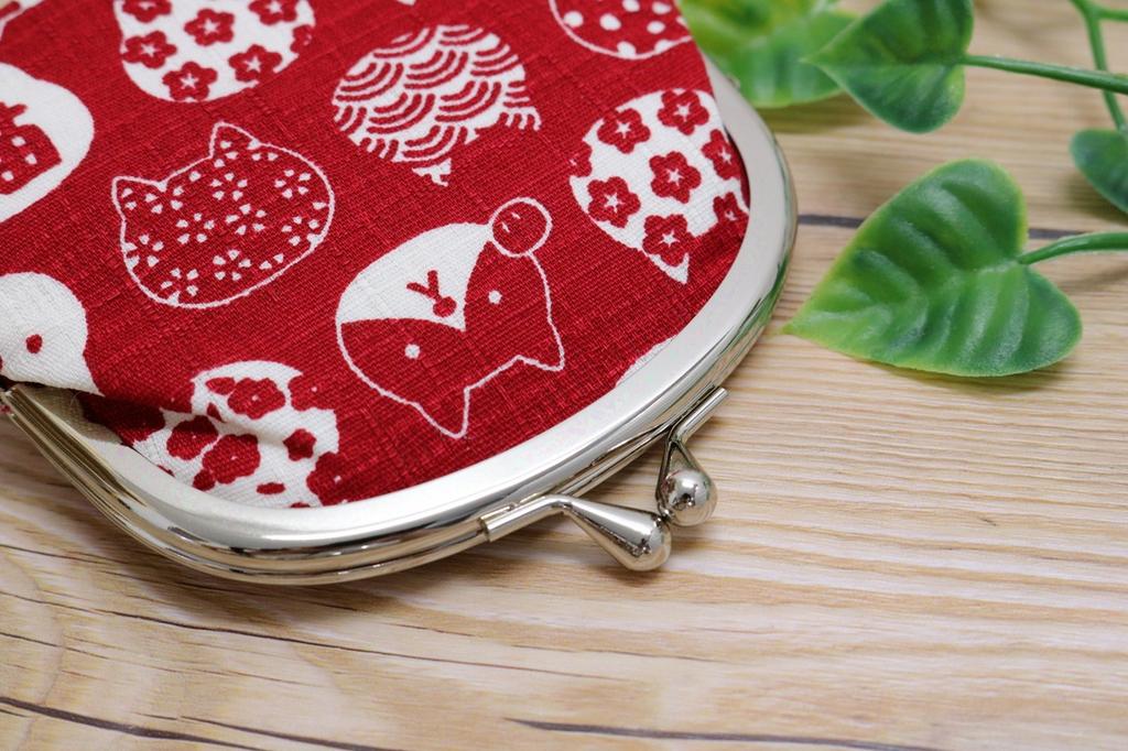 Kyoyu Nyankomon Cat Wallet with Coin and Accessory 12 X Red Japanese-made Case, 3.3 Inches, 11.5 Cm,