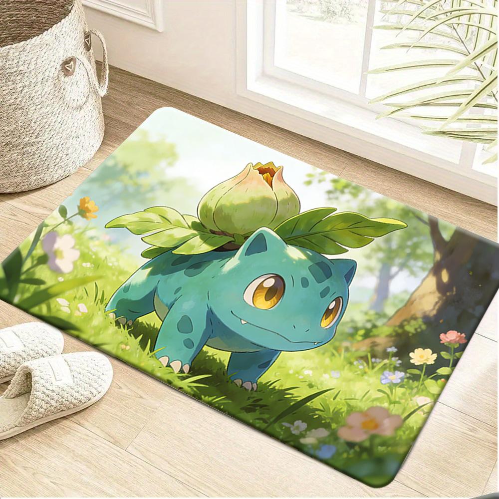 Pokemon Gengar Evolution Purple Collage Print Non-slip Doormat, Soft Absorbent Floor Rug for Home Decor 40x60cm