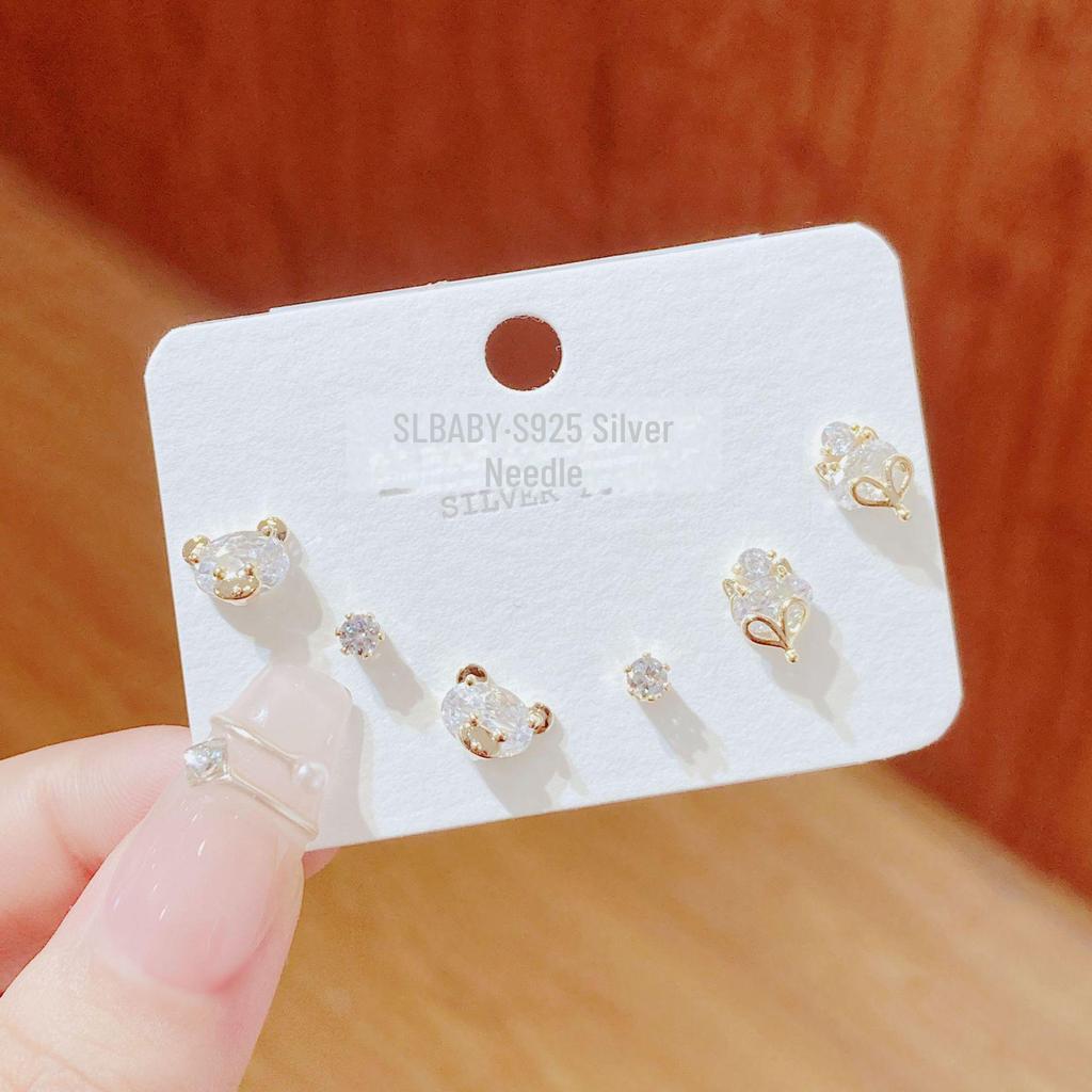 2025 Women's Light Luxury Earrings Set: High-End 925 Silver, Niche Design for Daily Matching