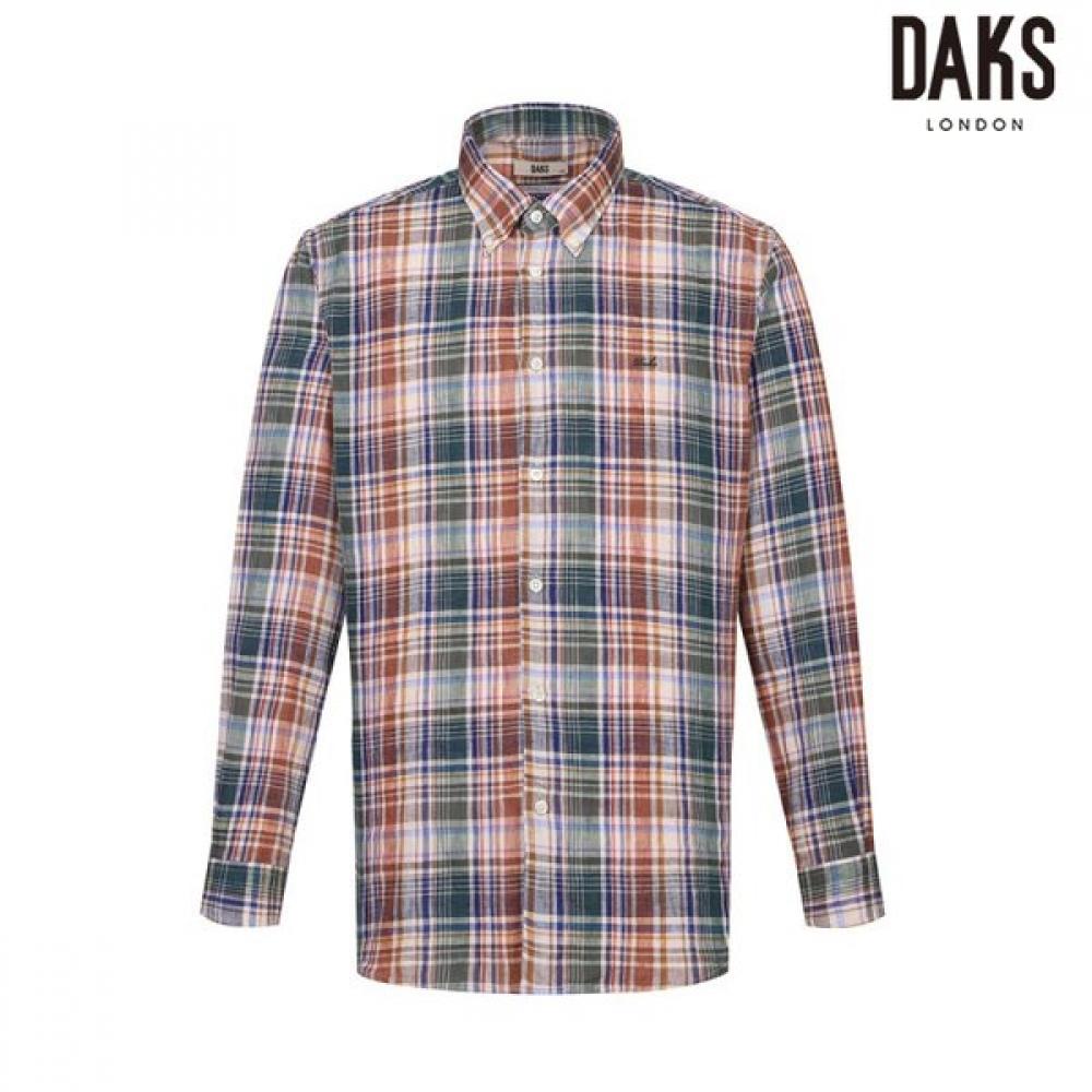 

DakS Men S Linen 100 madraS Check caSual Shirt Regular Fit dmS1Shcl180w1 Braun/95