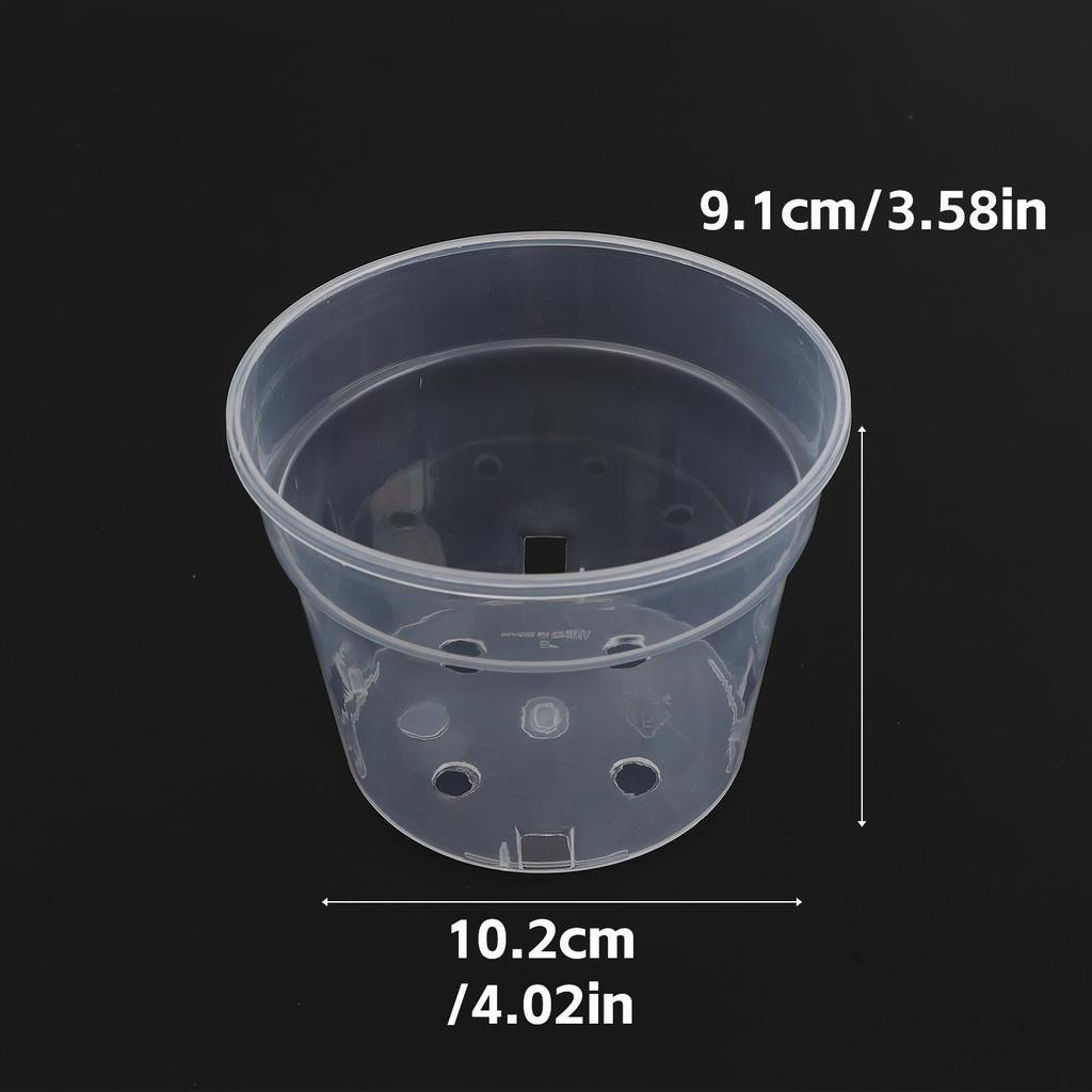 1/5Pcs Round Planter Pot Transparent Orchid Container Plastic Nursery DIY Planter Pot Seedling Cup Household Garden Supplies