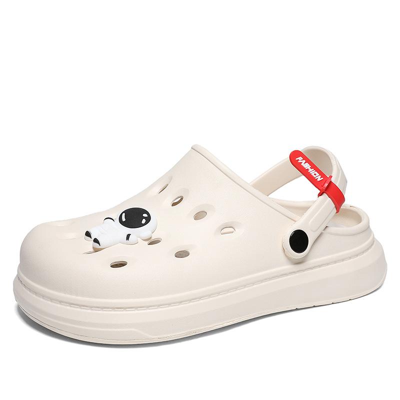 Sandals Men'S And Women'S Outdoor Sports Platform Casual Hole Shoes Dual-Purpose Non-Slip Drivable Bag Head Beach Shoes