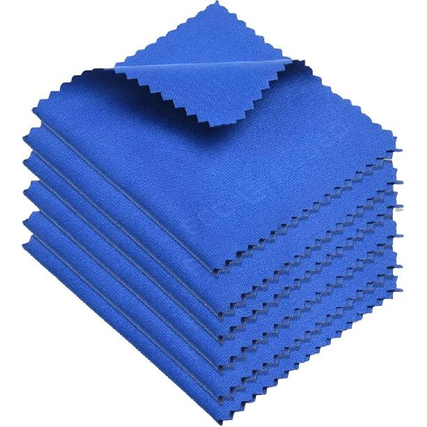 Eco-Fused Microfiber Cleaning Cloth - 16x16 Inch Microfiber Cloth - Pack of 4 Large Cleaning Cloths - Microfiber Cleaning Cloth for Electronics and синий