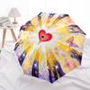 1pc Heart Butterfly Mandala Automatic Folding Umbrella Durable Iron Frame,All Seasons Home Travel Outdoor Multifunctional Umbrella yy251115066