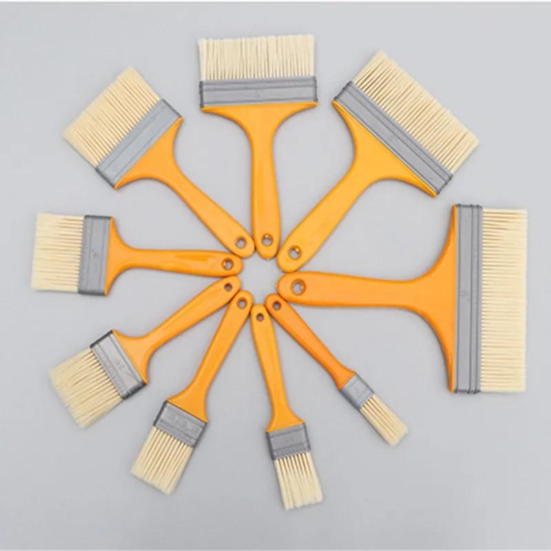 5PCS Plastic Handle Paint Brushes 1/2/3/4/5 Inch for Wall and Furniture Paint Tool Set Painting Brushes Artist Paint Brushes