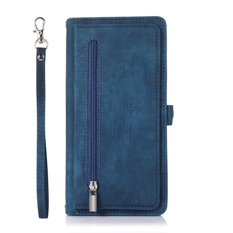 Multi-Function Zipper Wallet Case IPhone 15 With Flip Cover Design TPU Protective Phone Sleeve
