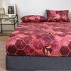 Red Plaid Fitted Sheet Elastic Band Breathable Bed Cover Mattress Protector No Pillowcase Home Decor
