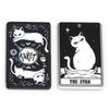 5PCs Black White Acrylic Tarot Pendants Rectangle Cat Double-sided Charms For DIY Earrings Necklace Jewelry Making 3.8cm X 2.3cm