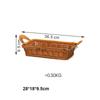 Portable Handwoven Bread Storage Basket Double Handle 6 Styles Fruit Tray Sundries Organizer Breathable Outdoor Picnic Basket