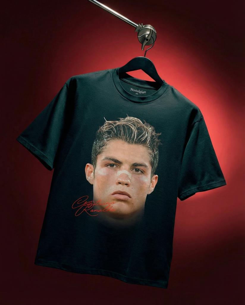 CR7 BIG HEAD Graphic T-shirt Men Women Fashion Hip Hop Short Sleeves Cotton Oversized Streetwear Harajuku Y2k High Quality Female Male Clothing
