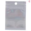 10Pcs Aluminum Foil Packaging Zip Lock Bag Clear Laser Jewelry Bag Seal Pouch