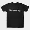 Men Black Print T-shirt Wednesday No-Cut Heat Transfer Print Cotton Tshirt