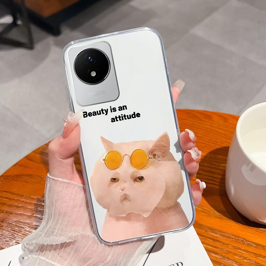 For Vivo Y02 Y02A Y02S Y10 Y11 Y12 Y12a Y13 Y15 Y15a Y16 Y17 Y19 Clear TPU Case Ocean Whale Pattern Anti Drop Back Cover For Vivo Silicone Phone Shell