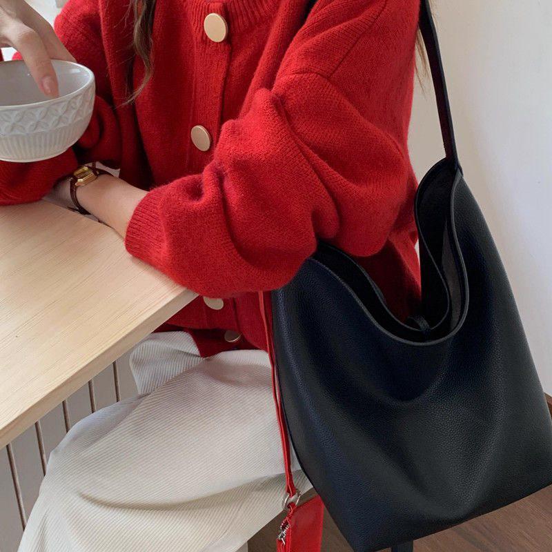 Damen Strick-Cardigan im koreanischen Stil mit Rundhalsausschnitt - Einreihig, Unifarbe, Lockere Passform, Pullovermantel für Herbst/Winter.