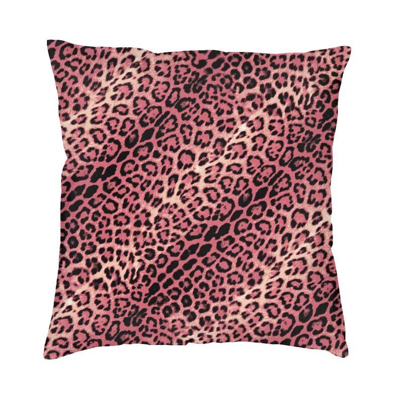 Nordic Purple Leopard Print Cushion Cover Velvet Animal Skin Pattern Pattern Pillow Case Living Room Decoration Pillowcase