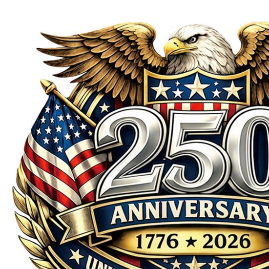 250th Anniversary USA Flag Sticker Patriotic 1776-2026 250 Years America Car Decal Independence