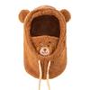 Cute Bear Hat, Scarf, Mask Integrated, Winter Cycling Neck Protection, Ear Protection, Windproof and Cold Protection, Full Face Warm Mask