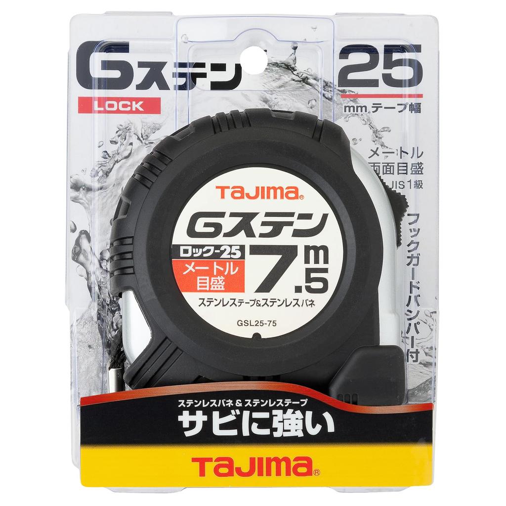 Tajima Lock 25 Konvex Edelstahl x GSL2575BL G-Stain Band, 7,5m 25mm,