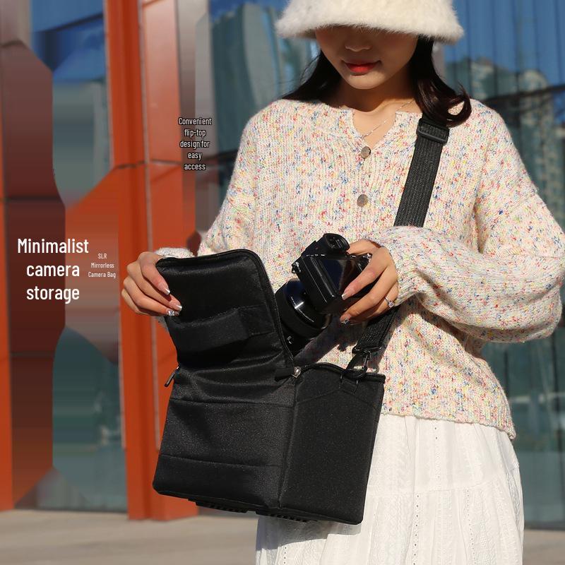 Single Shoulder Portable DSLR Bag for Canon, Nikon, Sony, Fujifilm Mirrorless Cameras